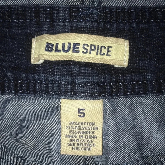 BLUE SPICE overall distressed shorts Y2K size 5 - Picture 4 of 10